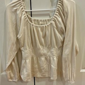 Madewell Long Sleeve Ivory Top